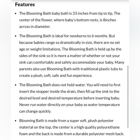 BLOOMING BABY | Lotus Bath - Sink Cushion for Newborn Bath Time - Picture 12 of 12